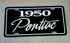 1950 Pontiac license plate car tag Chieftain  Catalina Streamliner Silver Streak