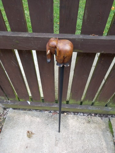 Carved wood handle - wood,