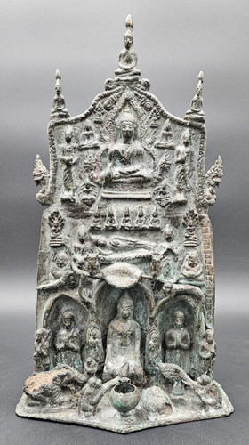Old thai bronze buddhist altar - thai,