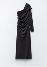 Zara  asymmetric Draped dress