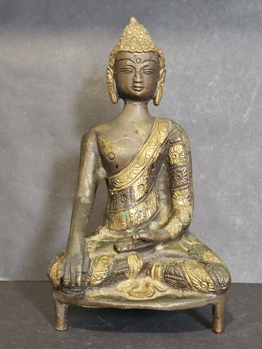 Vintage gilded bronze buddha - vintage,