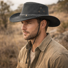 Real Leather Cowboy Hat Mens