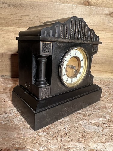 Antique clock french black - clock,