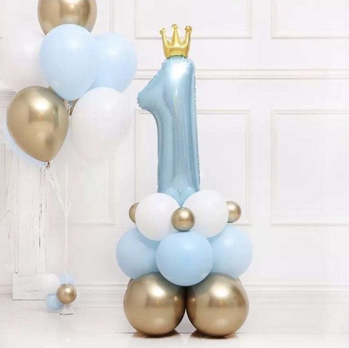 1st birthday balloon - balloon, stand