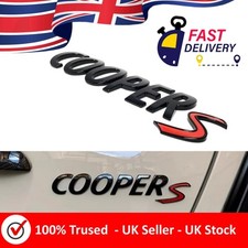 Black Cooper S Rear Badge