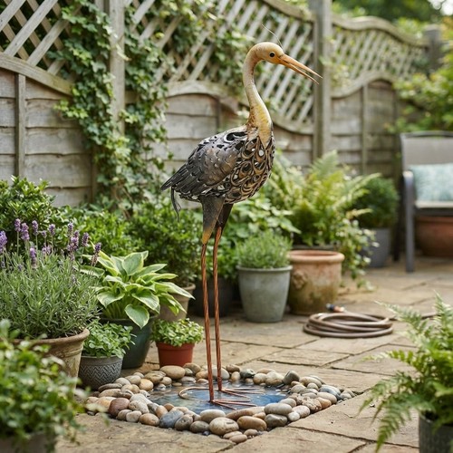Giant heron solar light garden - giant,