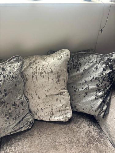 Crushed velvet seater sofa - crushed,