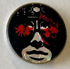 JUDAS PRIEST KILLING MACHINE VINTAGE CRYSTAL STYLE METAL PIN BADGE 1980's