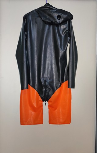 Latex rubber schwarz catsuit - latex,
