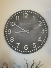 Large 75cm Laura Ashley Grey And Cream Wall Clock