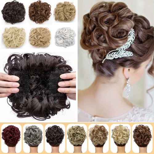 Large comb curly chignon - comb,