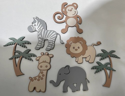 Painted pastel wooden - , safari