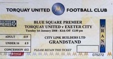 01/01/2008 Ticket: Torquay