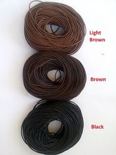 100% Real Genuine Leather Thong Cord- 1mm 2mm 3mm 4mm - Black or Brown (K,L)