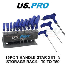 US PRO 10pc T-Handle Torx Key