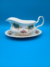 Royal Albert Berkeley Gravy Boat And Saucer. REPAIRED HANDLE