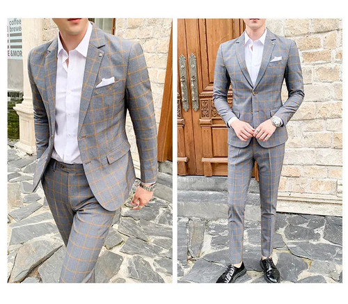 Mens grey slim fit - 2, piece