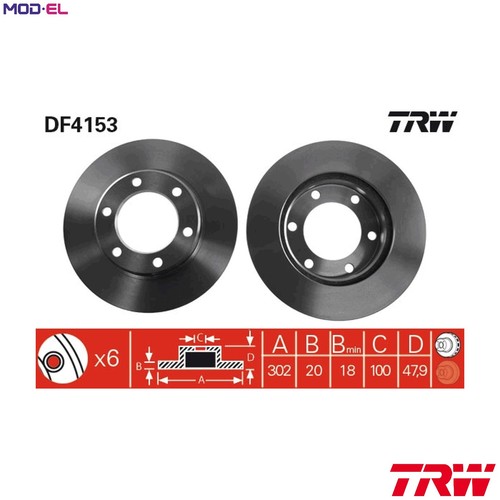 Brake disc df4153 for - 2x,