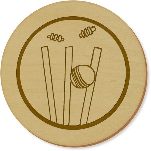 Cricket wicket coaster - 'cricket,