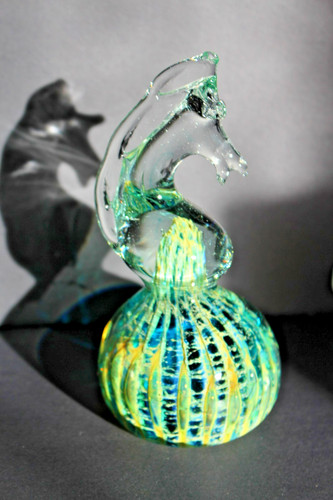 Vintage mdina glass - mdina, seahorse