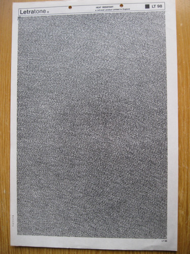 Letraset letratone sheet - ,