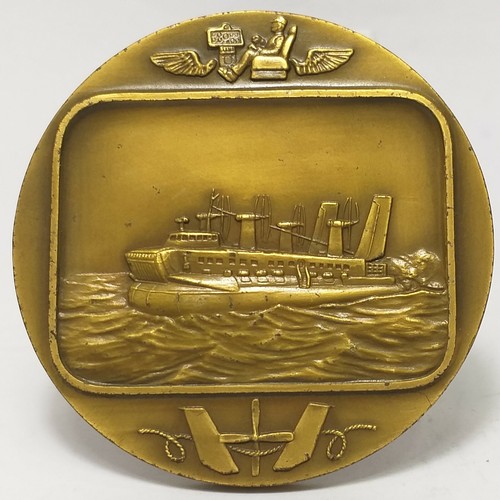 Boat history bronze medal - boat, medal/