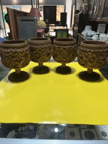 Set vintage hand carved - vintage,