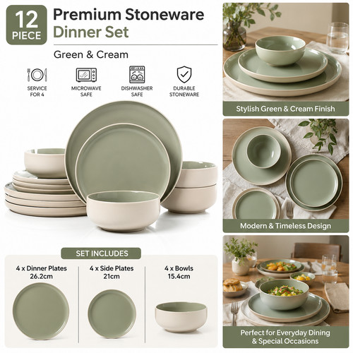 Piece stoneware dinner - 12,