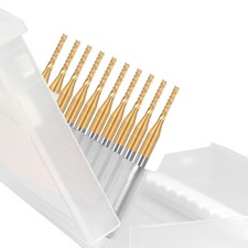 10Pc Carbide End Mill Engraving Bits CNC Router Bits PCB Milling Cutter 1/1.7mm