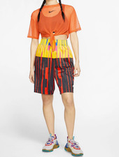 NIKE SPORTSWEAR AOP PRINT WOVEN LOOSE BOXER BOXING SHORTS CJ3482-735 - WOMEN S