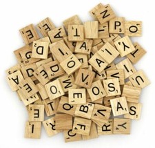 Individual Tiles Letters Numbers Wooden SCRABBLE For Craft Alphabet Game Wood UK