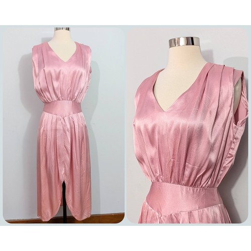 Pink satin 70s 80s - 70s/80s, dress