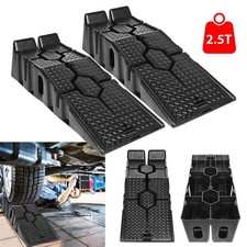 5 Ton Heavy Duty Pair Of Rubber Plastic Auto Vehicle Car Van Lifting Ramp Garage