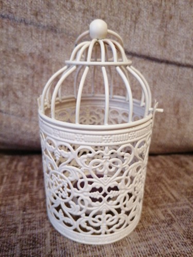 Hanging metal birdcage - hanging,