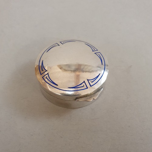Silver box snuff - snuff, enamel