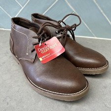 Dexter Ankle Boots Mens 7 Brown Faux Leather Comfort Corbin Shoes