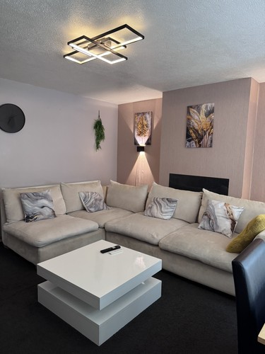 Large modern beige corner - beige,