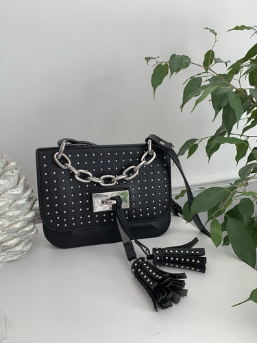 Zara black studded crossbody - zara,