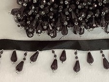 New, unused Black BEADED TRIM