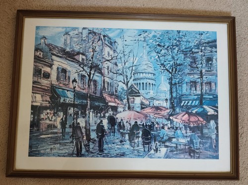 Vintage parisian street scene - vintage,