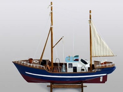 Handmade wooden fishing boat - handmade,