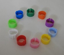 New 10 x 12mm eton clic chicken bantam pigeon pheasant leg ring mixed colours