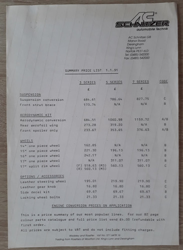 Bmw schnitzer price - bmw,