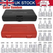21x Oil Drain Sump Plug Key Socket Set Axel Removal Spanner Wrench Tool Kit Set