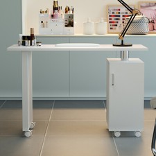 White Manicure Nail Table Bar