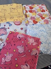 Peppa Pig Cotton Fabric 5" X 5" Squares