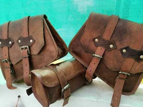 Bag leather motorcycle saddle - bag,