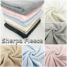 Sherpa Teddy Fabric Fleece Super Soft Shaggy Lambswool Cuddle Fluffy Material