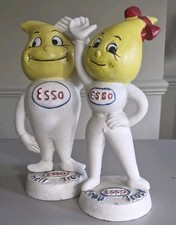 Pair of Esso Cast Iron Advertising Figures Herr Tropf and Frau Tropf
