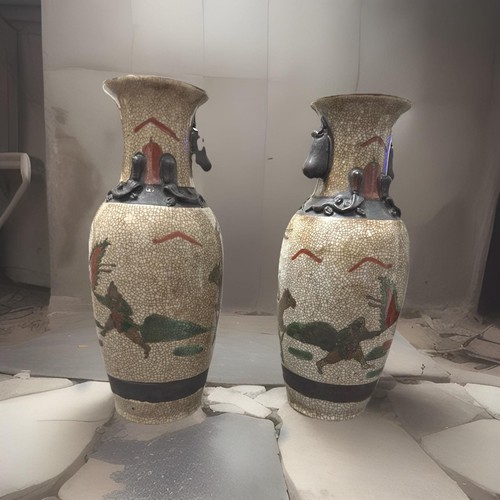 Antique japanese satsuma vase - antique,